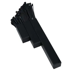 Black Cable Tie Holder Storage Rack with Magnetic Fixings + 200 Cable Ties