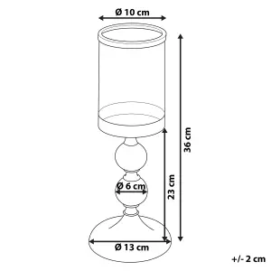 Candle Holder COTUI Glass Silver