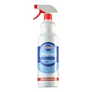 Nilco SVTN1GC Nilglass Glass & Mirror Cleaner 1 Litre Trigger Spray x 3