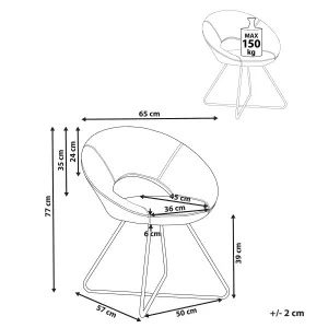 Dining Chair RACHEL Boucle White