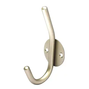 Steel J-shaped Double Hook (H)51mm (W)65mm