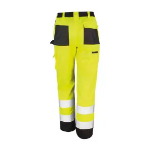 SAFE-GUARD by Result Unisex Adult Hi-Vis Cargo Trousers Fluorescent Yellow (XS)