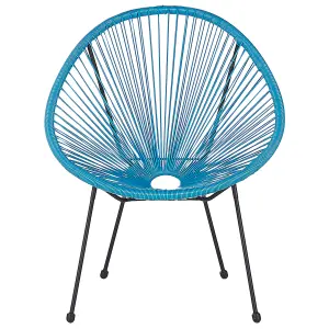 Garden Chair ACAPULCO II PE Rattan Blue