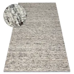 NEPAL 2100 natural grey - woolen, double-sided, natural 80x150 cm