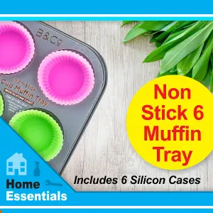 Muffin Tray & Case Set Non Stick 6 Cup - B&Co