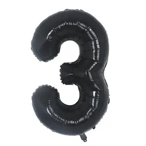 Realmax 3 Foil Balloon Black (One Size)