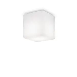 Luminosa Luna 1 Light Square Surface Mounted Downlight White IP44