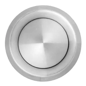 SPARES2GO Stainless Steel Round Ceiling Extractor Exhaust / Supply Wall Vent (4" / 100mm)