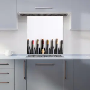 Corked Wine Collection Premium Glass Kitchen Splashback W900mm x H750mm