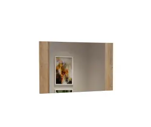 Elegant Larona 04 Hallway Mirror 840mm in Oak Riviera - Stylish Entryway Accent H500mm D20mm