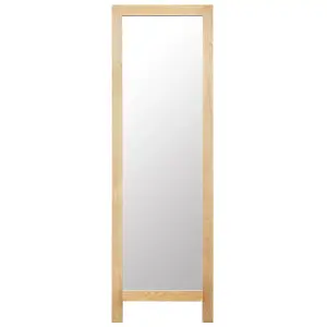 vidaXL Freestanding Mirror 48x46.5x150 cm Solid Oak Wood