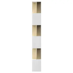 Berkfield Book Cabinet/Room Divider White and Sonoma Oak 80x24x192 cm Engineered Wood