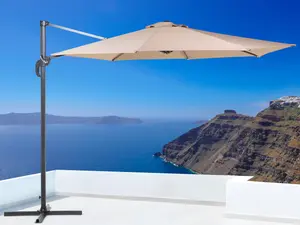 Cantilever Garden Parasol 3 m Sand Beige SAVONA