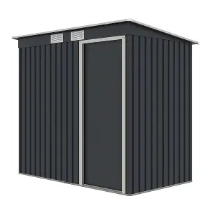 Charles Bentley Metal Galvanised Steel Shed 6.6ft x 4ft