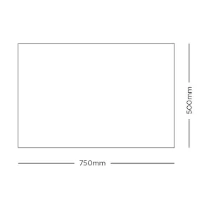 Recylon Blue Squares Heavy duty Mat, 75cm x 50cm