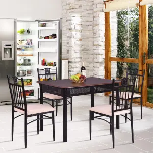 Costway 5 Pieces Dining Table Chairs Set for 4 Person