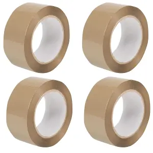 72 Rolls of Brown 50mm x 66m Strong Sticky Packaging Parcel Tapes