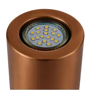 Small and Contemporary Brushed Copper LED Table/Floor Lamp Uplighter