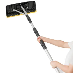 Costway Aluminum Snow Roof Rake Telescoping Snow Shovel Durable Multi-tool W/ Large Blade