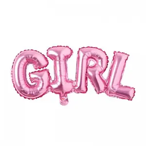 Realmax Girl Text Foil Balloon Pink (One Size)