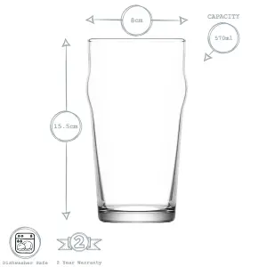 LAV - Noniq Classic Beverage Glasses - 570ml - Pack of 6