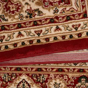 Gold Red Classical Oriental Medallion Area Rug 200cm x 290cm