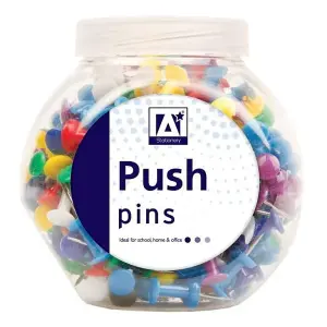 Anker Contrast Push Pins (Pack of 175) Multicoloured (One Size)