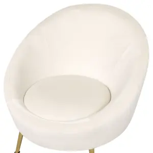 Armchair LANGA Velvet Off-White