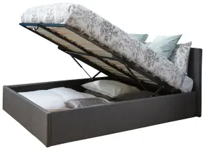 GFW End Lift Ottoman Bed 135cm Double Grey