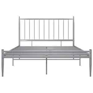 Berkfield Bed Frame Grey Metal 120x200 cm