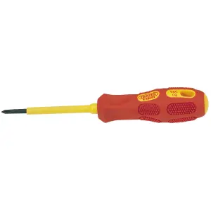 Draper VDE Approved Fully Insulated Cross Slot Screwdriver, No.0 x 60mm (Sold Loose) 69224