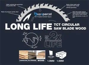 X2 BAP Trade Pro Circular Saw Blade 165mm X 20 40 Teeth Carbide Tipped - Long Life