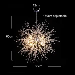 Garwarm Dandelion Chandelier LED Light Crystal Chandelier