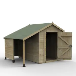 Timberdale 6x8 Apex Shed No Window With Log Store