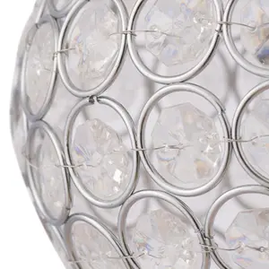 First Choice Lighting Set of 2 Clear Jewelled Globe Light Shades