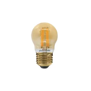 paul russells LED Filament Dimmable Golf Bulb, ES E27, 4.5W 423 Lumens, 40w Equivalent, 2200K Extra Warm White