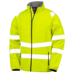 Result Genuine Recycled Mens Hi-Vis Softshell Printable Jacket