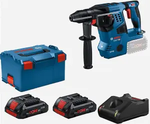 Bosch GBH18V-28 C 18v 3 Function Brushless SDS Drill GBH18V28C Lboxx + 2 x 4.0ah