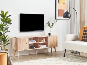 Beliani Scandinavian TV Stand Light Wood CHANDLER