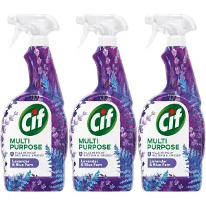 Cif Multi Purpose Cleaner Spray Lavender & Blue Fern 750ml Pack of 3