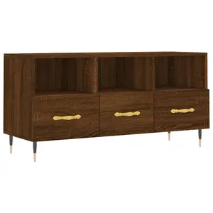 Berkfield TV Cabinet Brown Oak 102x36x50 cm Engineered Wood