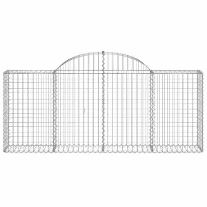 Berkfield Arched Gabion Baskets 20 pcs 200x30x80/100 cm Galvanised Iron