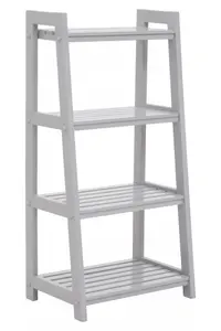 Interiors by Premier Chester Wood Four Tier Grey Shelf Unit