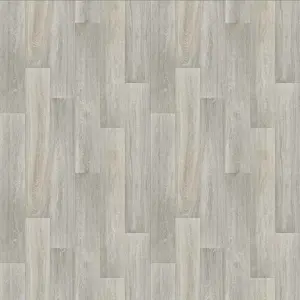 Cloudy Oak Grey Wood Effect Anti-Slip Vinyl Flooring For Kitchen Bathroom Living Room 1.9mm Thick-4m(13'1") X 3m(9'9")-12m²