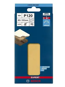 BOSCH Dual Application BEST for Wood & Paint Sanding Sheets (Rectangle 80 x 133mm - 10/Pk) For: Bosch GSS 160 & GSS 18V-10 Sanders