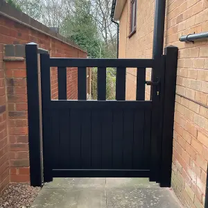 Aluminium Pedestrian Garden Gate 900X1600mm Black