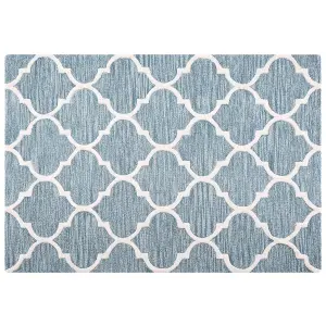 Wool Area Rug 140 x 200 cm Blue YALOVA