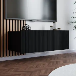 Sleek Entertainment with the Kolder TV Cabinet 1000mm x 340mm x 410mm in Sophisticated Black