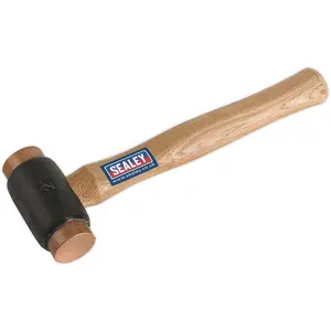 2.75lb Heavy-Duty Copper Faced Hammer with Hickory Shaft for Precision Work