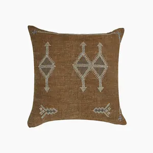 Jared Cushion - Linen/Cotton - L50 x W50 x H1 cm - Mustard